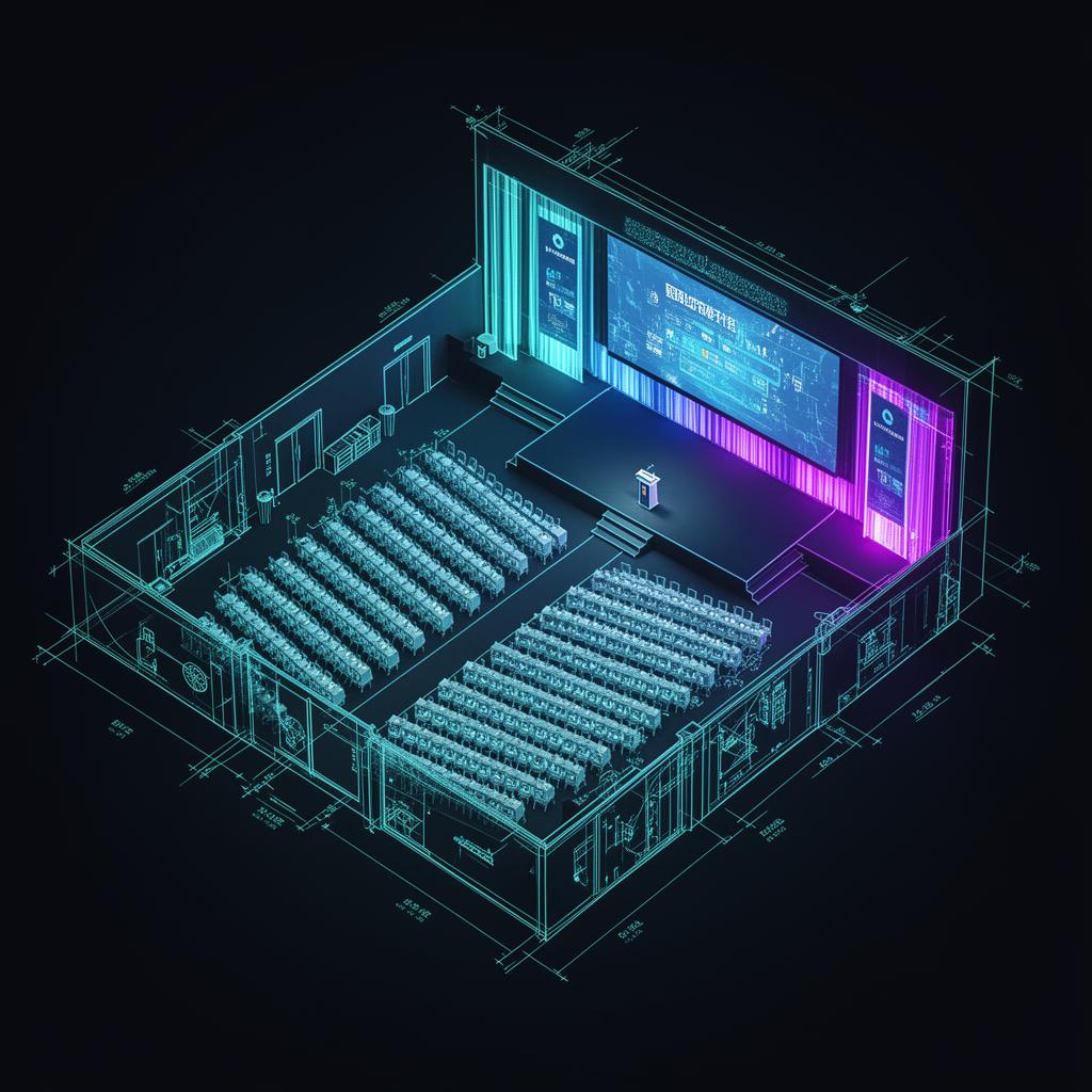 3D Conference layout preview
