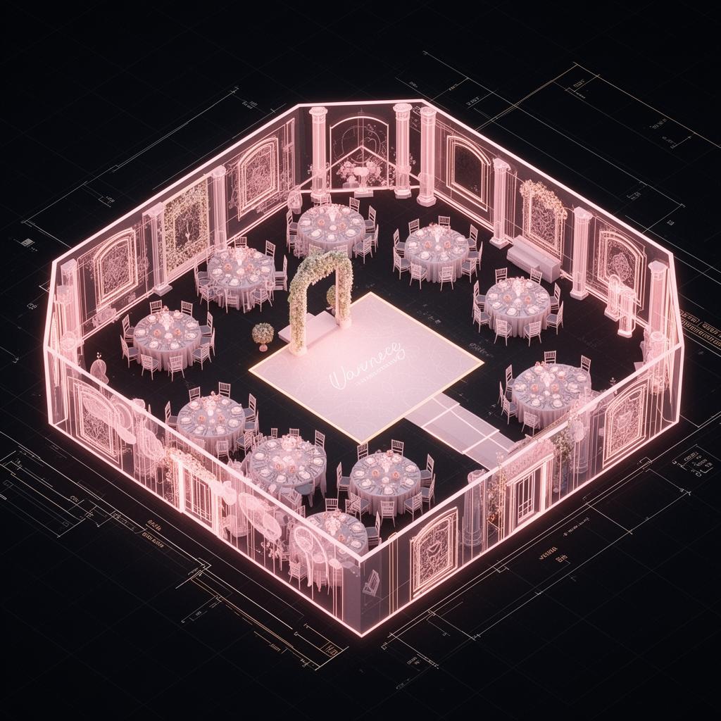 3D Wedding layout preview